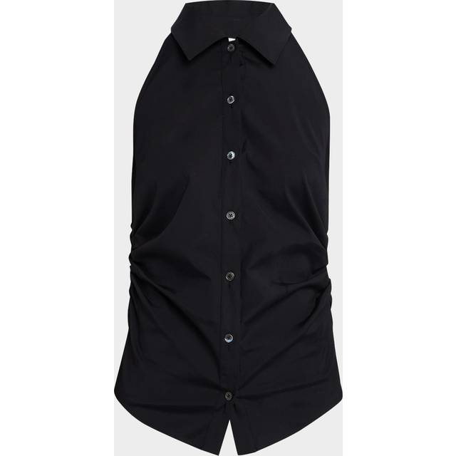Regina Sleeveless Button-Front Shirt - BLACK - 0
