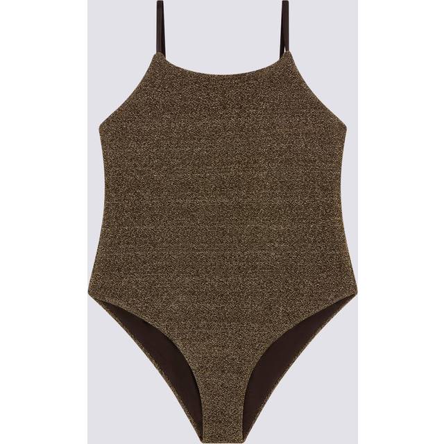 Girl's one-piece swimsuit in lurex gold 12 - GOLD (12)