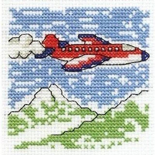 Fly a plane cross stitch kit make a wish dmc