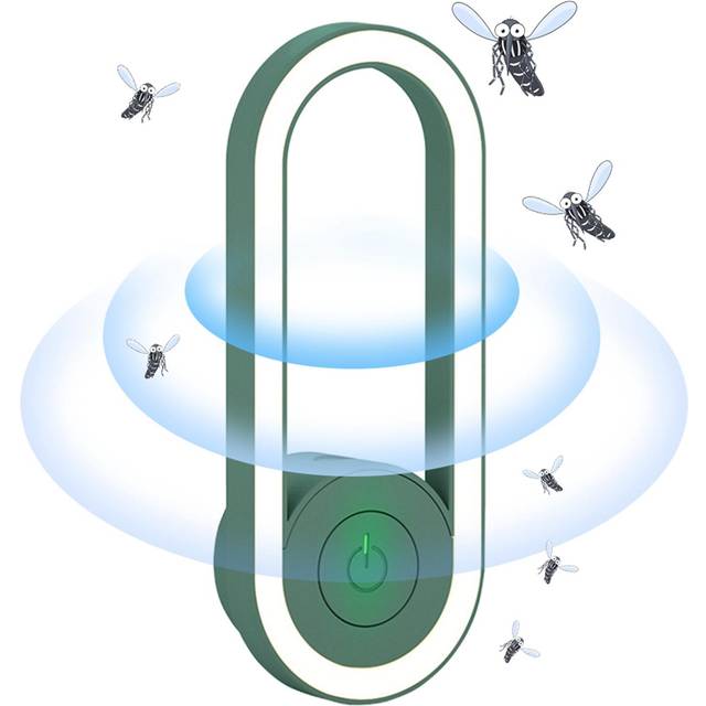 Electric Mosquito Lamp Plug in Ultrasonic Pest Repellent with LED Night Light Wall Mosquito Killer green