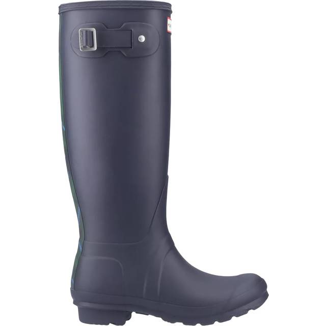 Women's Navy Original Tall Tartan Back Strap Wellies (5)