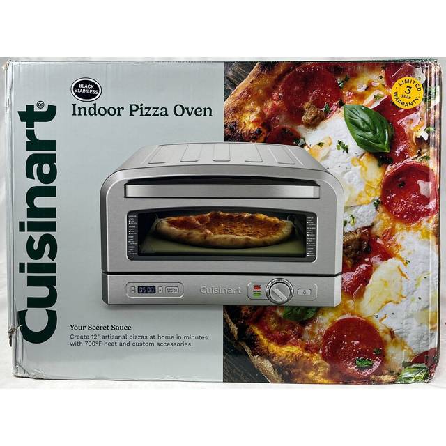 Cuisinart 1800 W Pizza Oven for 12-Inch Pizzas with Independent Countdown Timer (Stainless Steel)