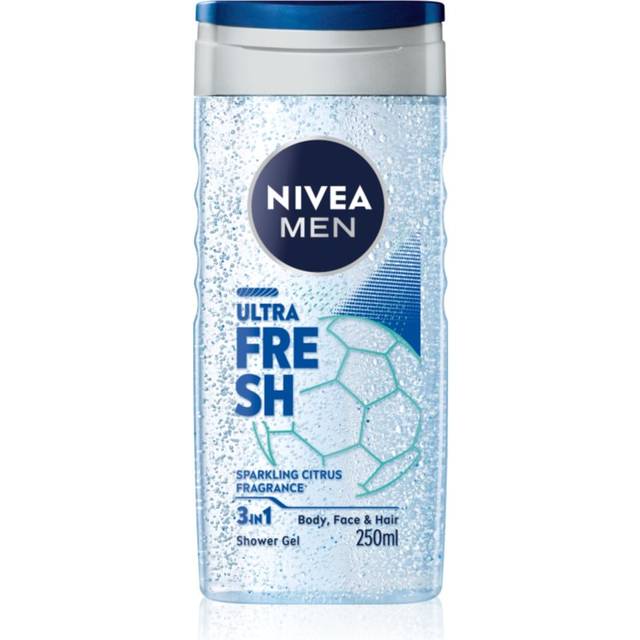 NIVEA MEN Ultra Fresh Uppfriskande dusch-gel 3-i-1 250 ml