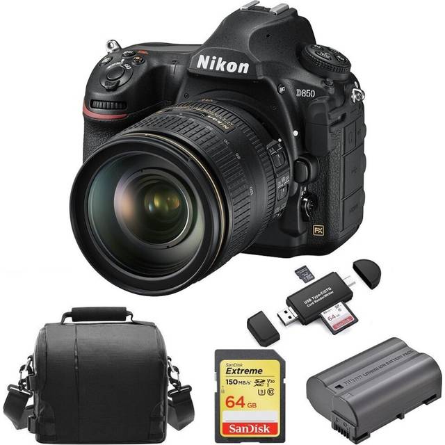 Nikon D850 Af-S 24-120Mm F4G Ed Vr+64Gb Sdcard+Bag+Battery+Card Reader
