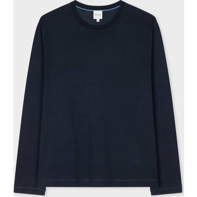 Paul Smith Navy Organic Cotton Fine Knit Sweater Blue