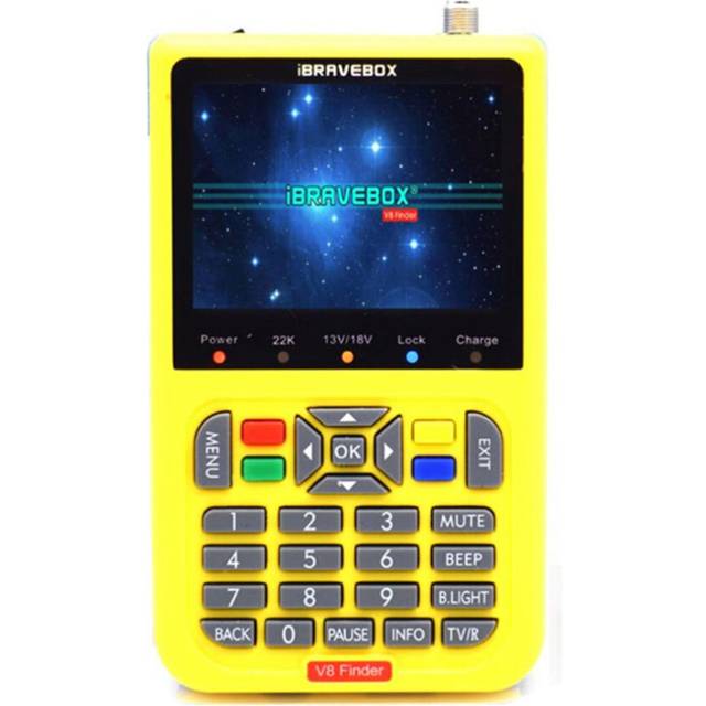 V8 Finer HD DVB-S2 Satellite Finder MPEG-2 MPEG-4 Better Finder Meter yellow