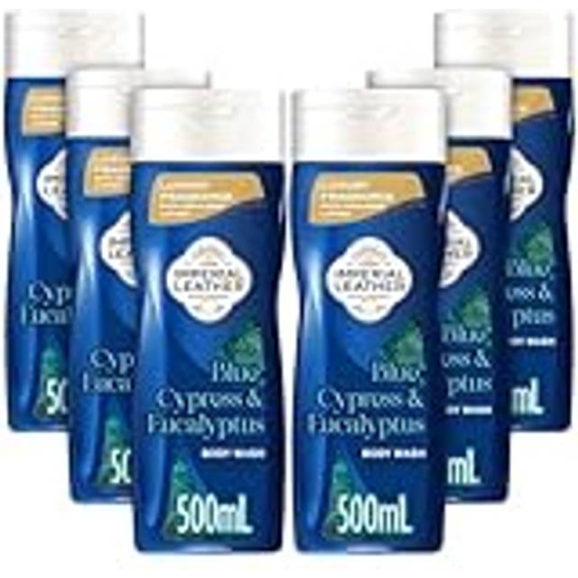 Imperial Leather Blue Cypress & Eucalyptus Invigorating Body Wash Shower Gel Signature Oil Blend, Creamy Lather, Gentle Skin Care, Bulk Buy, Pack of