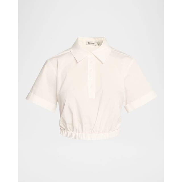 Nicky Short-Sleeve Crop Top - WHITE - Large