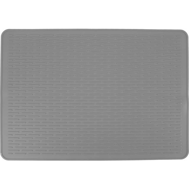 Dish Drying Mat Silicone Non Slip Heat Resistant Hot Pot Dish Pad for Kitchen Counter Table Under grey
