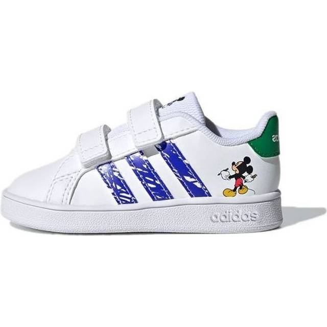(TD) adidas x Disney Grand Court 'Mickey and Minnie Mouse' GZ3317 - Cloud White/Sonic Ink/Green - 6K