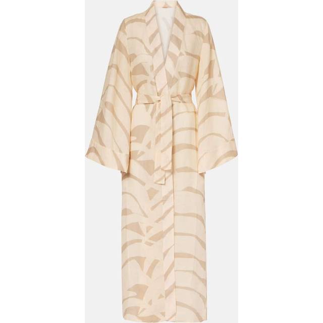 Johanna Ortiz Printed linen beach cover-up - beige (UK 14)