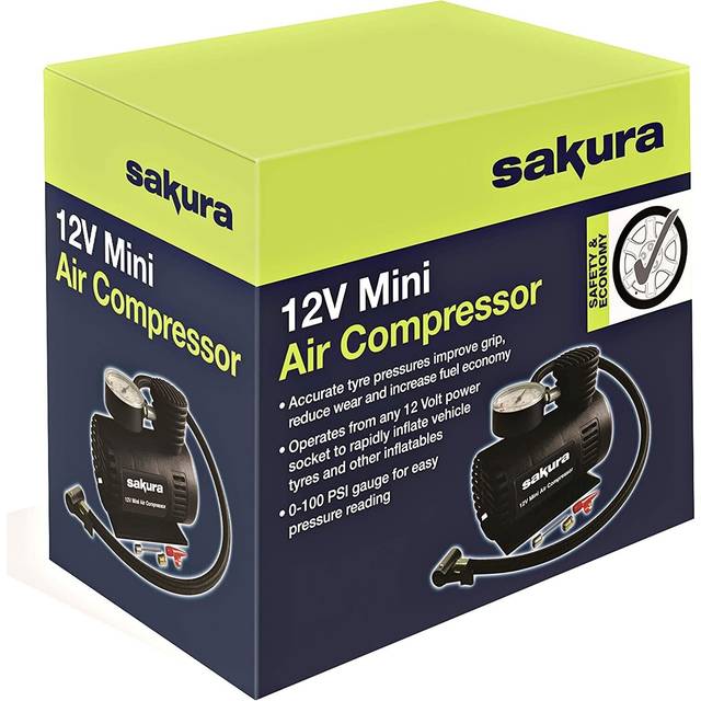 Portable mini air compressor electric tire inflator pump 12 volt car 12v 300 psi