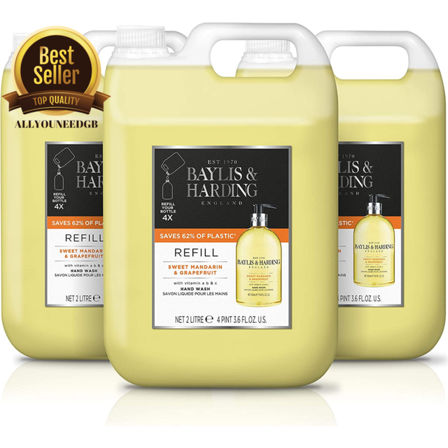 Baylis & harding sweet mandarin and grapefruit hand wash refill 2l/5l choose