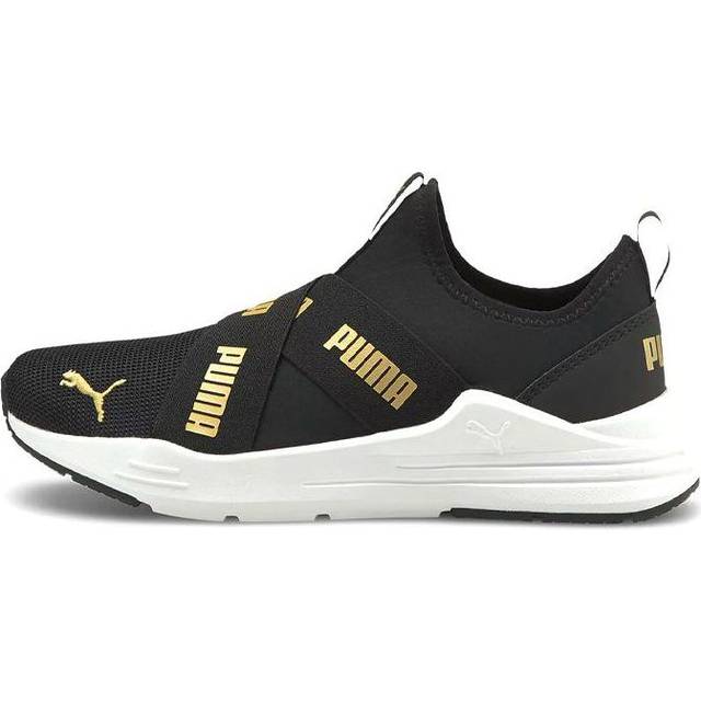 (GS) PUMA Wired Run Slip-On 'Black Team Gold' 381993-02 - Black/Team Gold - 6