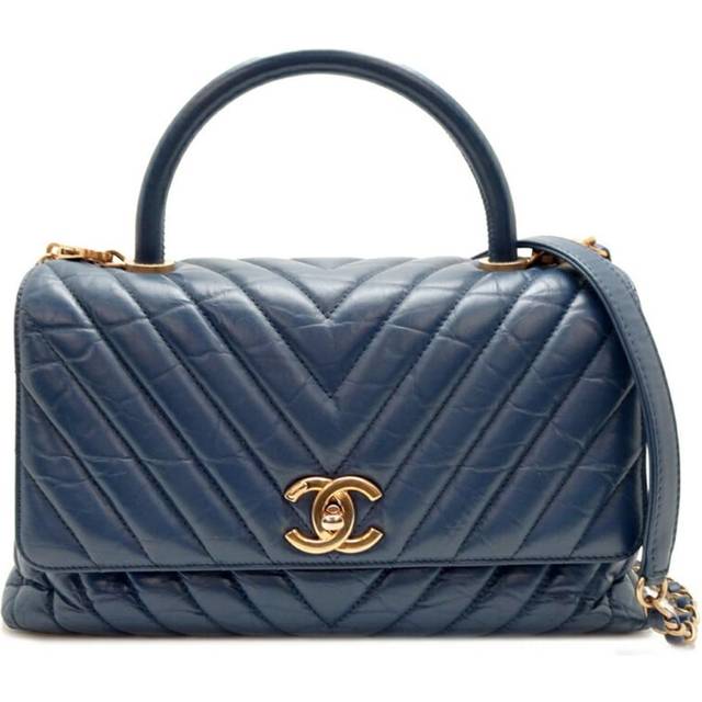 Chanel Vintage Handbag Stl. - Handväskor Från Magasin - Blue (L 17cm x W 28cm x D 11cm)