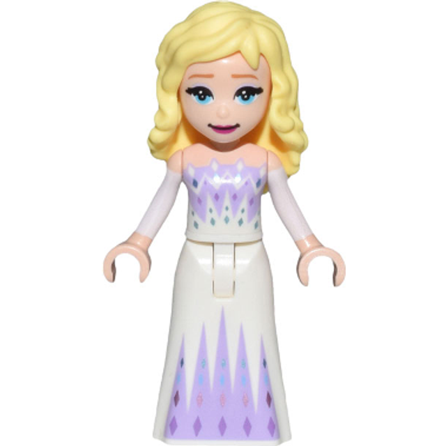 LEGO Disney Princesses Princess Elsa Lavendar and White Dress Mini-Doll Minifigure From 43209