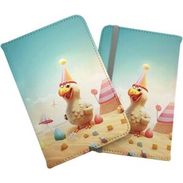 Funky Chicken On A Beach Holiday Passport Cover - Yellow