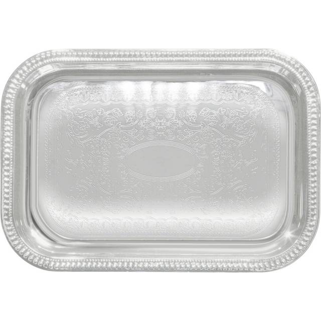 Winco Rectangular Tray  18 by 12Inch  Chrome  18 x 12