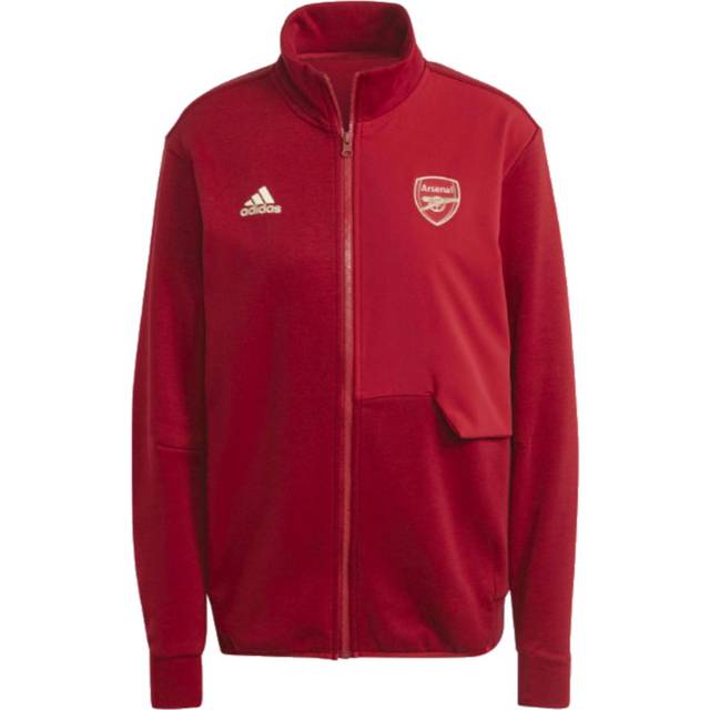 '23-'24 Arsenal Anthem Jacket (Red) - Ladies Men's Polyester Made By: Adidas