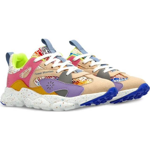 FLOWER MOUNTAIN KIDS - Saburo colour-block sneakers - kids - Eco Leather/Fabric/Fabric/Cork/Rubber - 30 - Neutrals