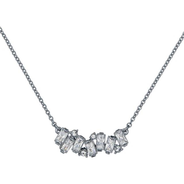 Ted Baker Silver Clarita Crystal Cluster Necklace - Silver - 42cm