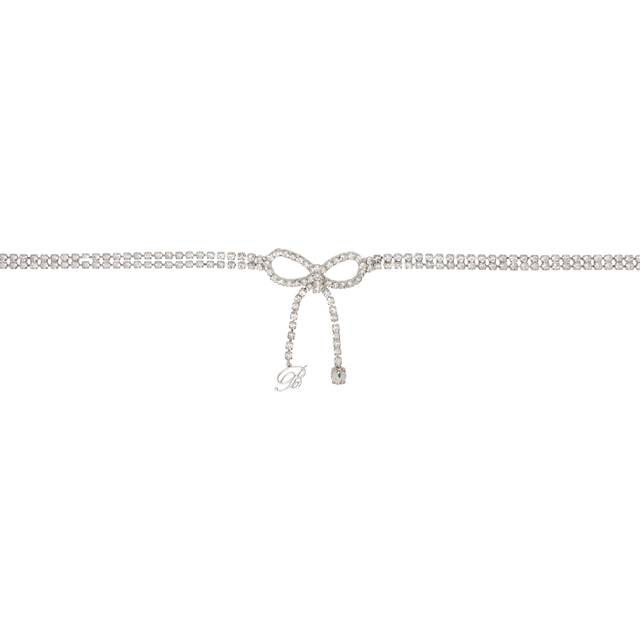 Blumarine Silver Rhinestone Belt - SILVER/CRYSTAL - M