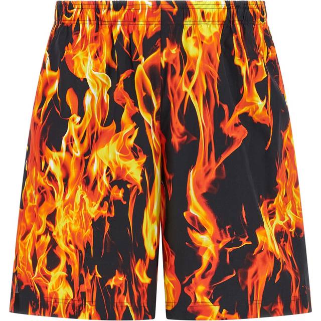 Vetements-Black & Orange Fire Bermuda E Short Multicolor-Uomo