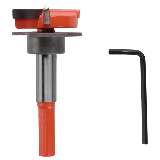 Hinge Jig Drill Guide Set, Hex Handle Adjustable 35mm forstner Bit, Concealed Boring