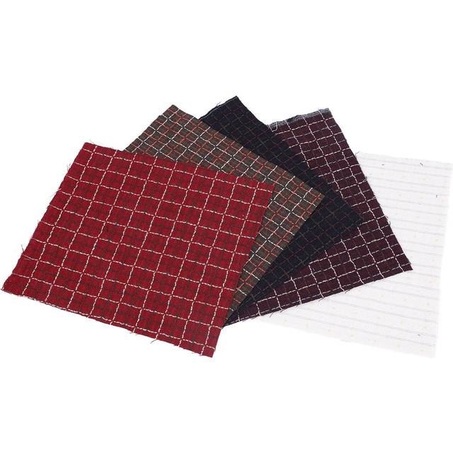 5Pcs Cotton Quilting Fabric Jacquard Pattern 7.9in Diameter Soft Breathable Patchwork Fabric for