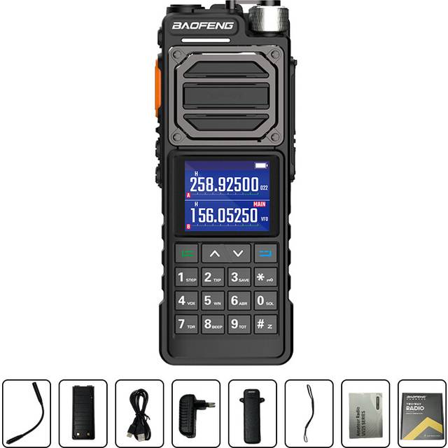 (Standard) NEW Update UV-25M High Powerful Tactical Walkie Talkie 50KM Full Band 999CH Frequency Copy Type-C Two