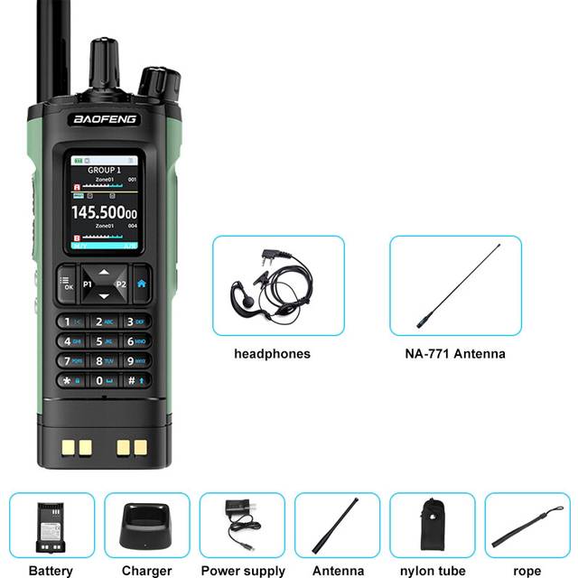 (771 Antenna) New UV-32 Walkie Talkie GPS 10W Bluetooth APP Programming Multi Band Wireless Copy Frequency Type-C