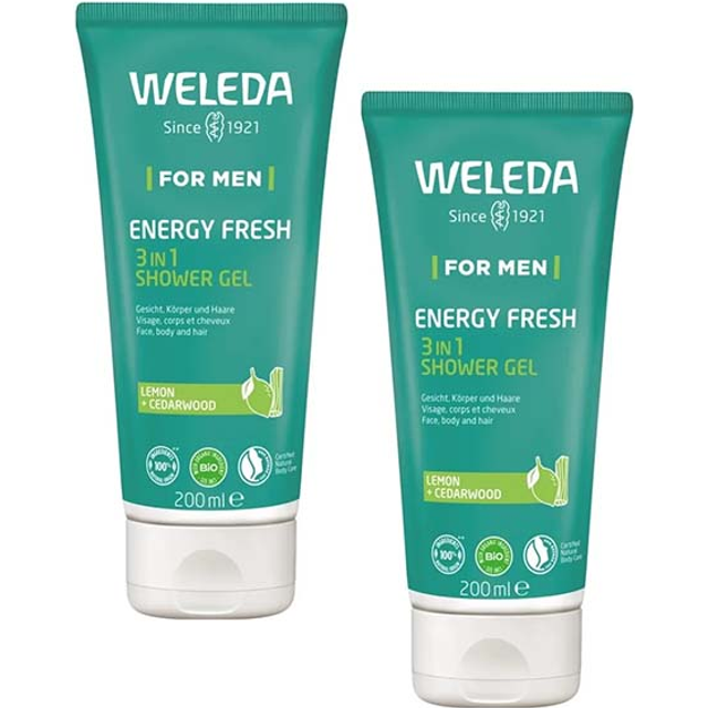 Weleda Herre Shower Gel 3i1 Energy Fresh 2x200 ml 200ml