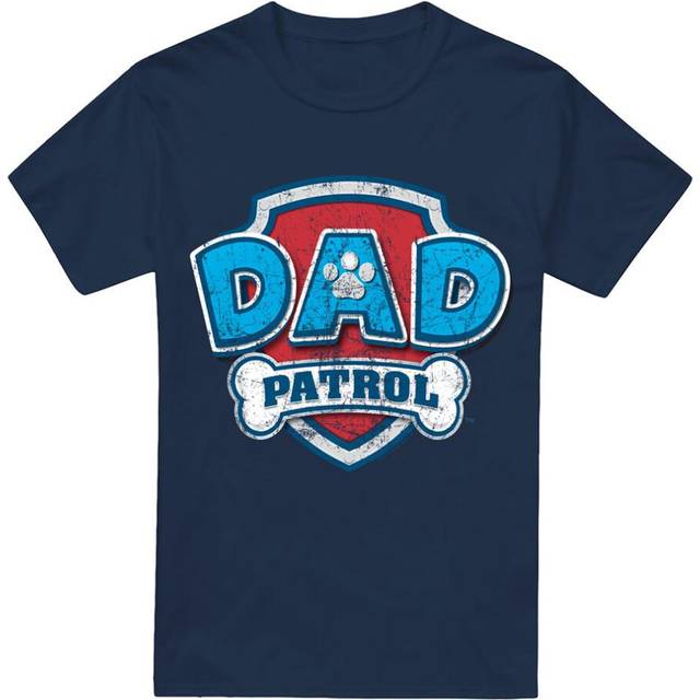 Paw Patrol Mens Dad Patrol Fathers Day T-Shirt L mörkblå