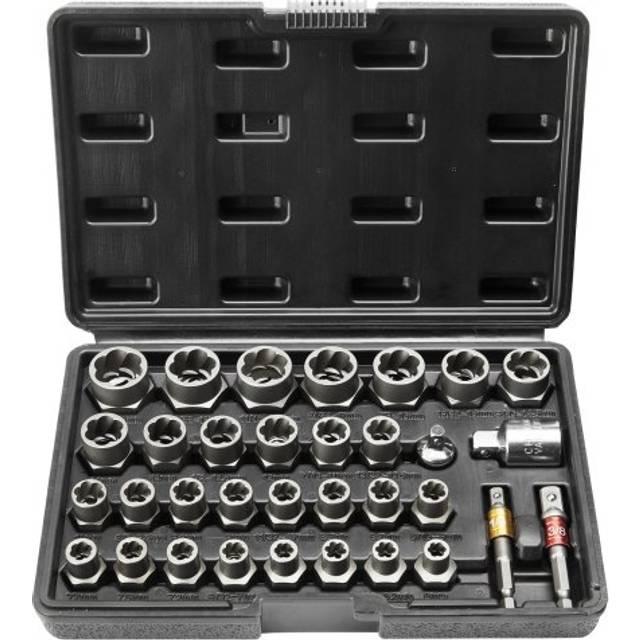 Vevor bolt extractor set 29-piece bolt and nut remover set with storage case
