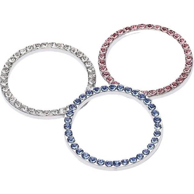 Cyslmuk - Car decoration crystal car ring sticker badge, crystal metal ring sticker
