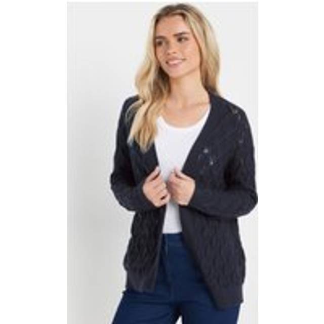 M&Co Petite Navy Blue Crochet Cardigan 12-14 M&Co Petites