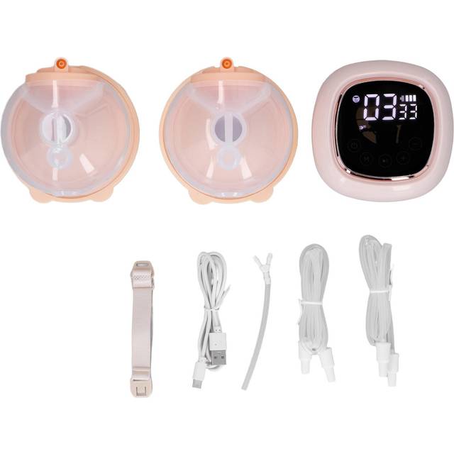 Electric Breast Pump 3 Mode 9 Levels Adjustable Hands Free Wearable Breast Pump Milk Extractor Pink