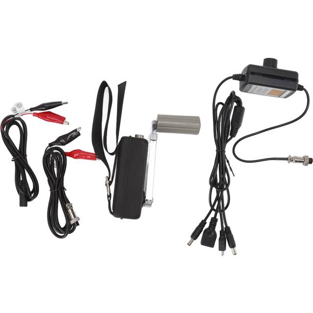 Hand Crank Generator Portable High Efficiency 30W Small Black Generator for Outdoor Emergency