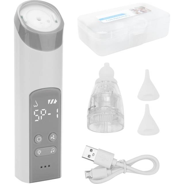 Rechargeable Baby Nasal Aspirator Electric Nose Booger Snot Cleaner with Light Music pärlvit färg