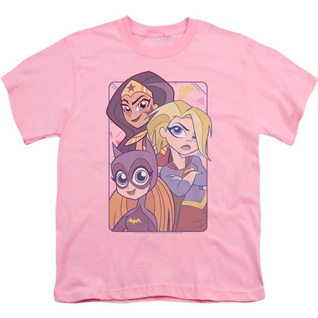 Trevco Sportswear DCSHG106-YT-2 DC Superhero Girls Dont Box Us in Youth Short Sleeve T-Shirt, Pink - Medium
