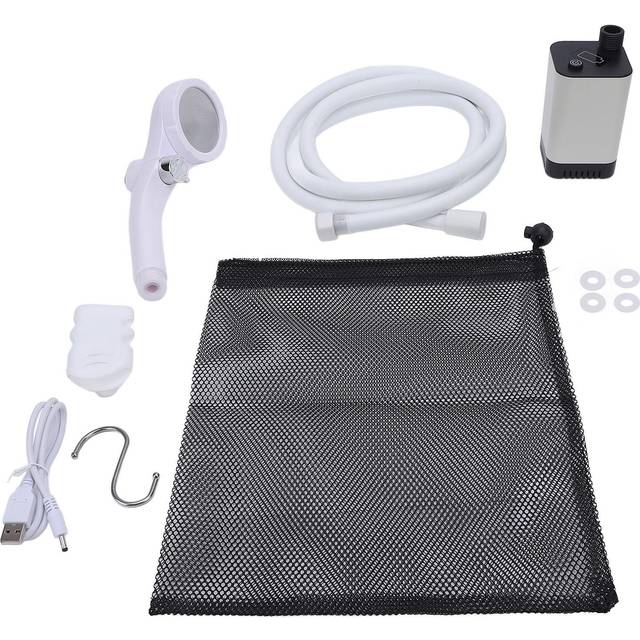 Portable Camping Shower 5200mAh Rechargeable Shower Pump Filtered Shower Head for Camping Hiking