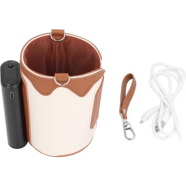 Portable Bottle Warmer Digital Display 21 Gears Temp Adjustable Rechargeable Universal Milk Warmer brown
