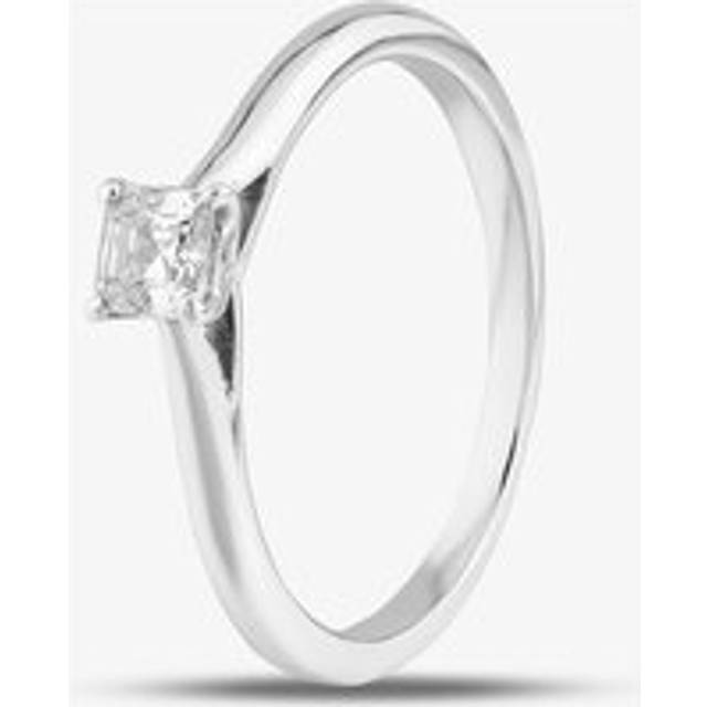 Platinum 0.26ct Asscher Cut Diamond Solitaire Ring ASSCHER - Silver