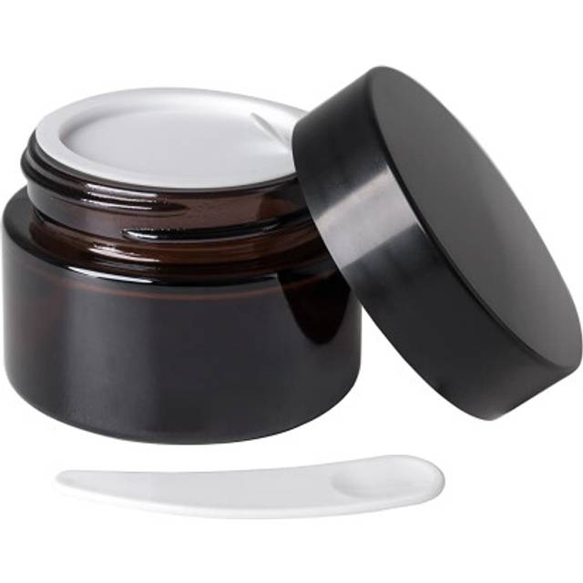 OverNews 1oz Amber Glass Jar  Empty Cosmetic Lotion Containers with In