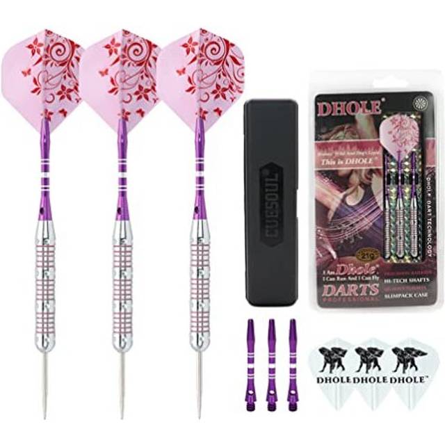 DHOLE Steel Tip Ladies Darts with Aluminum Shafts, 21 Grams F1207