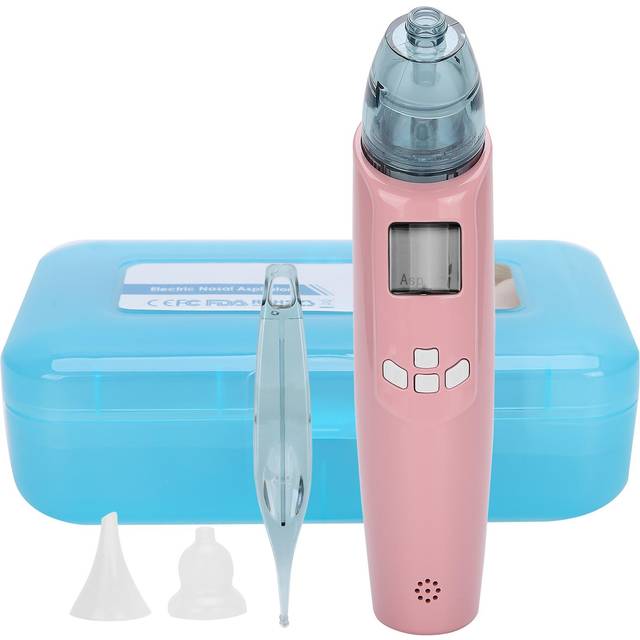 Baby Electric Nose Cleaner Music LED Display Infant Nasal Aspirator Nose Cleaning ToolPink rosa