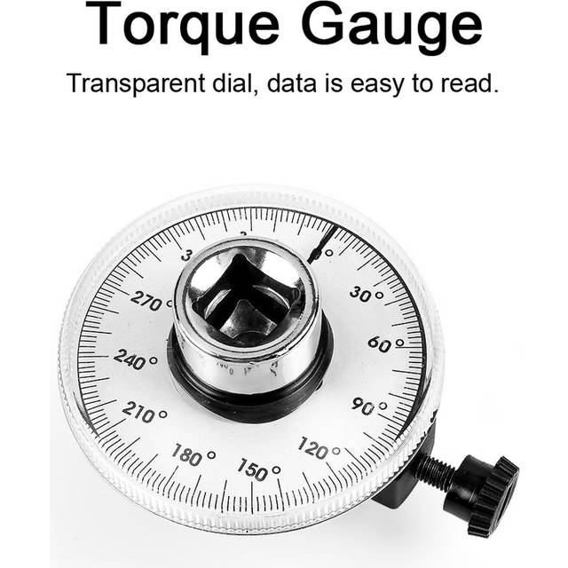 12 Angle Torque Gauges High Hardness Long Handle Torque Wrench Torque Meter Wrench Torque black