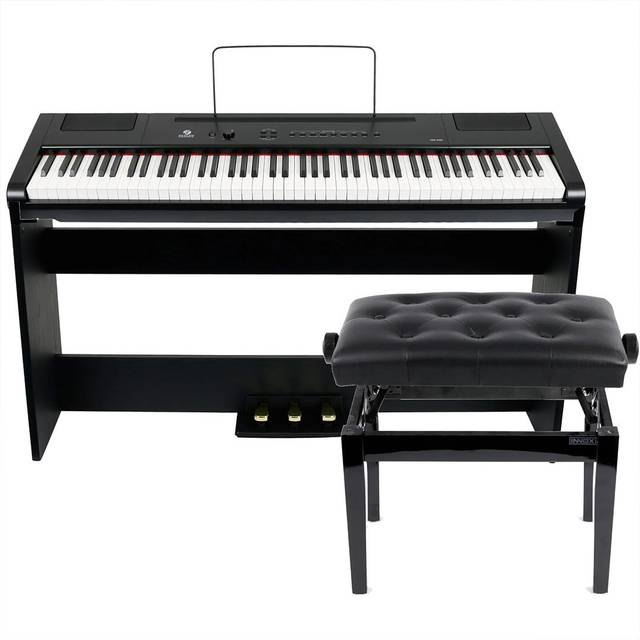 Fazley FSP-500-BK Digital Piano (Black) + Frame and Piano Bench