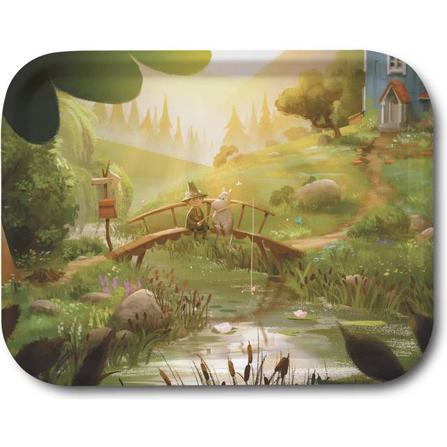 Opto Design Moomin TV-Series tray 27x20 cm Moomin & Snufkin bridge