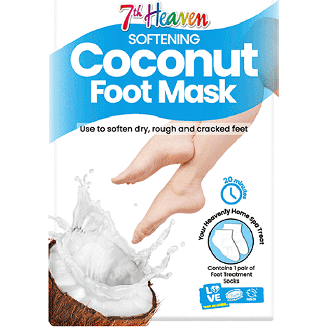 7th Heaven Softening Coconut Foot Mask - For dry feet